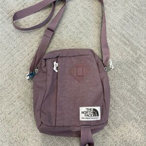 The North Face Purple Crossbody Bag with Adjustable Strap
